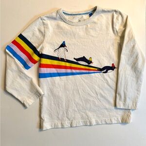 Penguin Parade Kids Long Sleeve Shirt - White